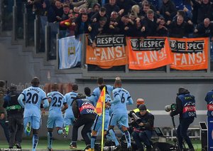 شادی بازیکنان من سیتی