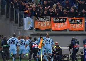 شادی بازیکنان من سیتی|رم 0 - 2 منچستر سیتی / لیگ قهرمانان