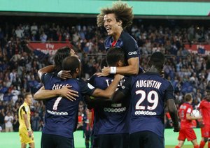 شادی بازیکنان پی اس جی|پاریس سن ژرمن 2 - 0 گازیله آژاکسیو / لیگ 1 فرانسه