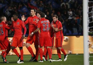 شادی بازیکنان پی اس جی