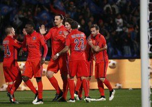 شادی بازیکنان پی اس جی|پاریس سن ژرمن 1 - 0 اینترمیلان / دیدار دوستانه