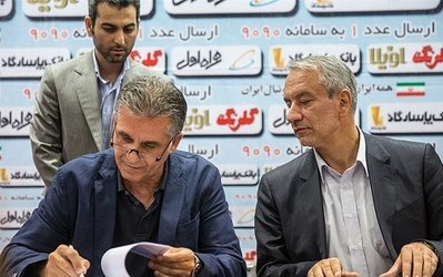 قدم زدن کفاشیان و کی‌روش در محوطه کمیته ملی المپیک/ رئیس فدراسیون و سرمربی تیم‌ملی به جلسه رفتند