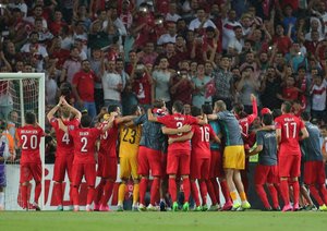 شادی بازیکنان ترکیه