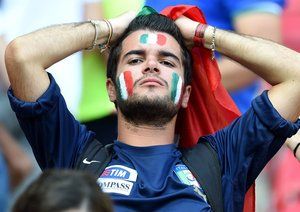 ایتالیا|حسرت یکی از هواداران ایتالیا .