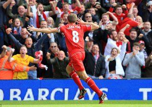 استیون  جرارد|لیورپول 1 - 1 اورتون / لیگ جزیره