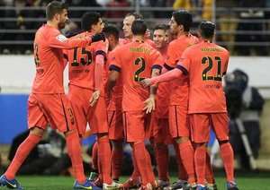 شادی بازیکنان بارسا