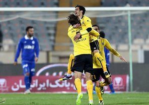 شادمانی بازیکنان سپاهان|استقلال تهران 2 - 1 سپاهان اصفهان / لیگ خلیج فارس