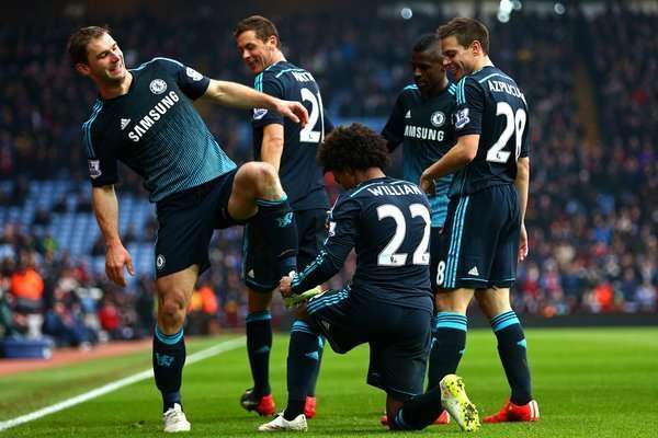 استون ویلا 1 - 2 چلسی/هفته بیست و چهارم لیگ برتر/گل های مسابقه