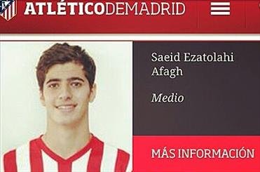 کارت باشگاه اتلتیکومادرید برای عزت‌اللهی صادر شد