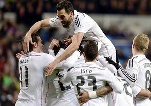 شادی بازیکنان رئال|رئال مادرید 2 - 1 سه ویا / لالیگا