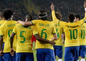 شادی بازیکنان برزیل