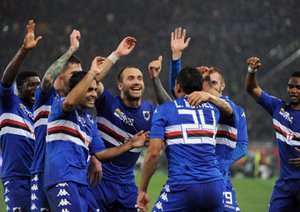 شادی بازیکنان سمپدوریا