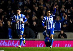 شادی بازیکنان برايتون|برایتون 2 - 3 آرسنال / جام حذفی