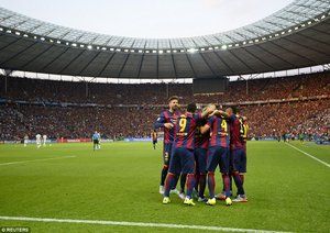 شادی بازیکنان بارسا