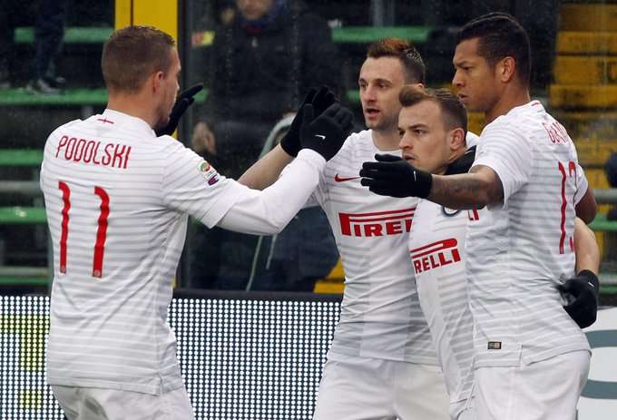 شادی بازیکنان اینتر