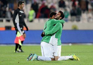 شادی بازیکنان ذوب آهن|پرسپولیس تهران 1 - 2 ذوب آهن اصفهان / جام حذفی