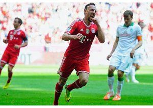 فرانک ریبری|خوشحالی ریبری بعد از باز کردن دروازه برمن