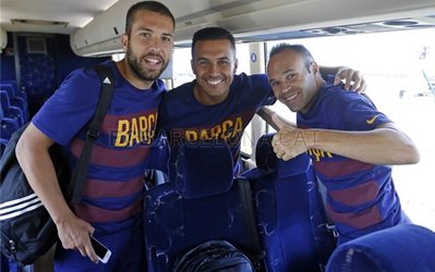 گزارش تصویری | کاروان بارسلونا بدون مسی و نیمار در لس‌آنجلس