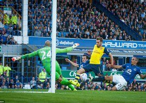 آرون رمزی|اورتون 2-2 آرسنال / لیگ جزیره