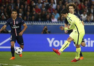 لوئیس سوارز|پاریس سن ژرمن 1 - 3 بارسلونا / لیگ قهرمانان