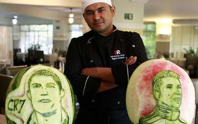 ستاره‌های جام جهانی بر روی هندوانه + عکس