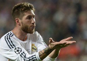 سرخیو راموس|سرخیو راموس پس از به ثمر رساندن گل تساوی بخش تیمش در فینال برابر اتلتیکو مادرید.