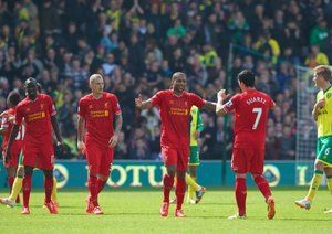 لیورپول|پایان بازی با برتری لیورپول و شادمانی بازیکنانش