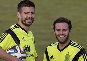 جرارد پیکه  - خوان ماتا|تمرین تیم ملی اسپانیا