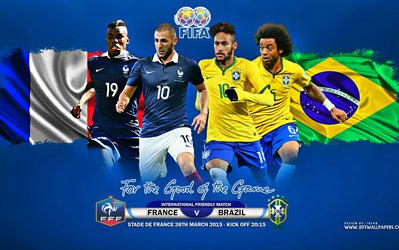 پیش‌بازی فرانسه – برزیل / تکرار فینال جام جهانی 98