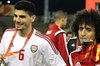 جشن بازیکنان امارات با مدال برنز جام ملت های آسیا 2015