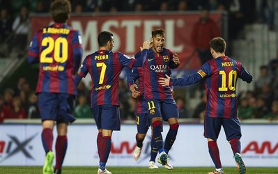 لالیگا | الچه 0 - بارسلونا 6 / بارسا با درخشش مسی و نیمار الچه را ششتایی کرد + چیدمان دو تیم و گلهای بازی و گزارش تصویری