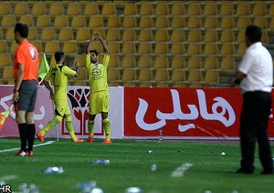 شادمانی بازیکنان نفت