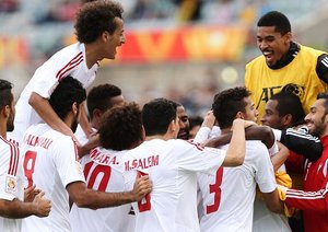 شادی بازیکنان امارات|امارات 4 - 1 قطر / جام ملت های آسیا 2015