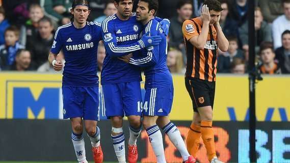 هال سیتی 2 - 3 چلسی/هفته سی ام لیگ برتر/گل های مسابقه