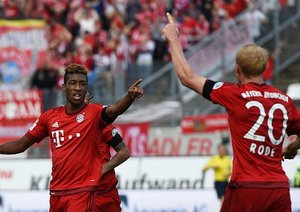 شادی بازیکنان بایرن|دارمشتات 98 0 - 3 بایرن مونیخ / بوندسلیگا