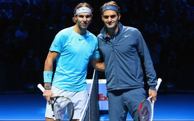 رقابت نادال و فدرر در فوتبال