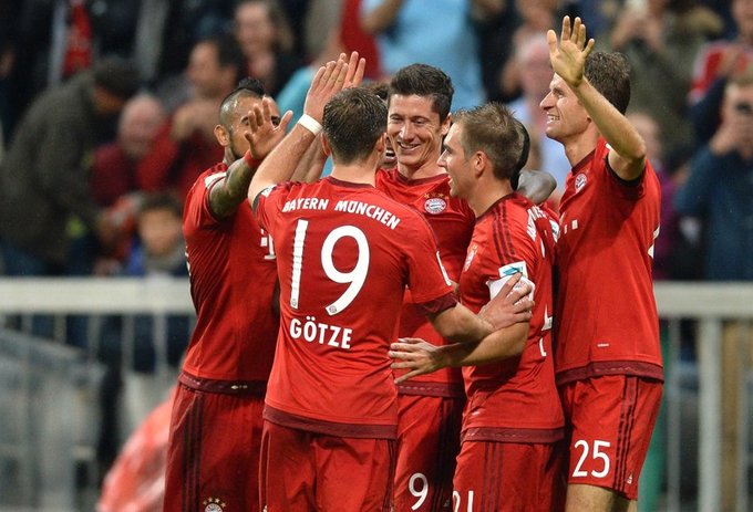 بایرن مونیخ 5 - وولفسبورگ 1 /هفته ششم بوندسلیگا/گل های مسابقه