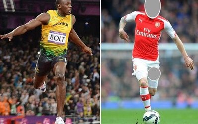 کدام بازیکن آرسنال از بولت سریعتر است