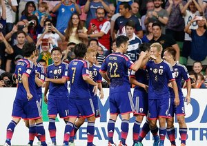 شادی بازیکنان ژاپن|ژاپن 2 - 0 اردن / جام ملت های آسیا 2015