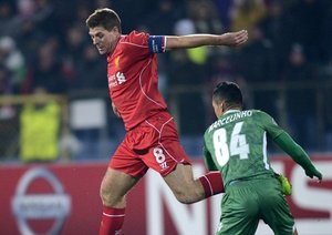 استیون جرارد|لادوگورتس 2 - 2 لیورپول / لیگ قهرمانان