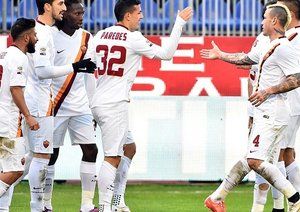 شادی بازیکنان رم|کالیاری 1 - 2 رم /  سری آ