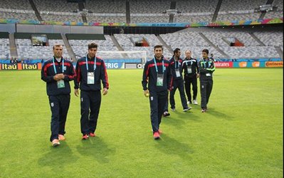 حضور بازیکنان تیم‌ملی در ورزشگاه بازی با آرژانتین + تصاویر