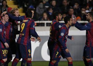 لیونل مسی|آپوئل 0 - 4 بارسلونا / لیگ قهرمانان