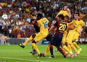 جرارد پیکه|بارسلونا 1-0 آپوئل / لیگ قهرمانان