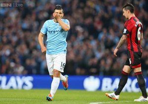 سرخیو اگرو|خوشحالی سرجیو آگرو بعد از باز کردن دروازه وست بروم در دقیقه 10 و شادیش