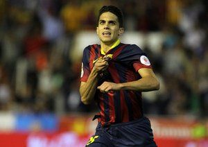 بارترا|خوشحالی بارترا مدافع پیشتاخته بارسا بعد از به ثمر رساندن گل مقابل رئال