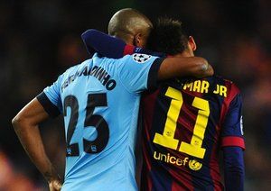 نیمار - فرناندینیو|بارسلونا 1 - 0 منچستر سیتی / لیگ قهرمانان