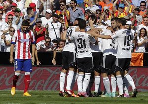 شادمانی بازیکنان والنسیا