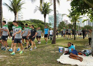 استرالیا|اردوی ساحلی تیم ملی استرالیا در منطقه بسیار زیبای ساحلی در ویتوریا برزیل