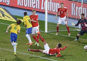 داوید لوئیز|اتریش 1 - 2 برزیل/ دیدار دوستانه